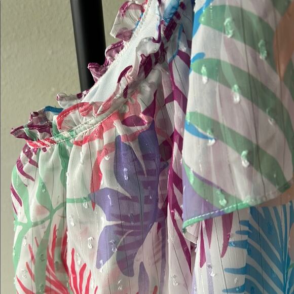 NWOT Ramy Brook Jules Multicolor Tropical Print Women's Halter Top - size Medium - Picture 11 of 13